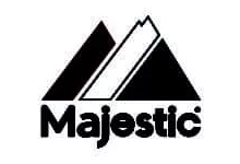 A black and white logo of majestic