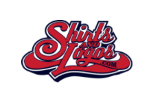 A red and blue logo for shirts and logos.