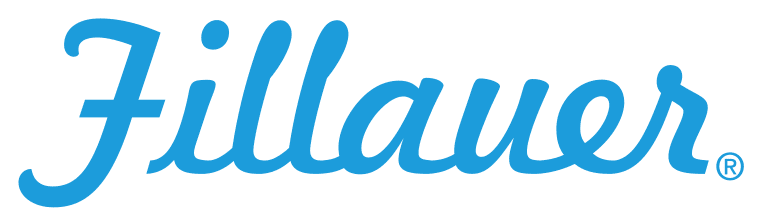 Fillauer Wording in Blue Color on a White Background