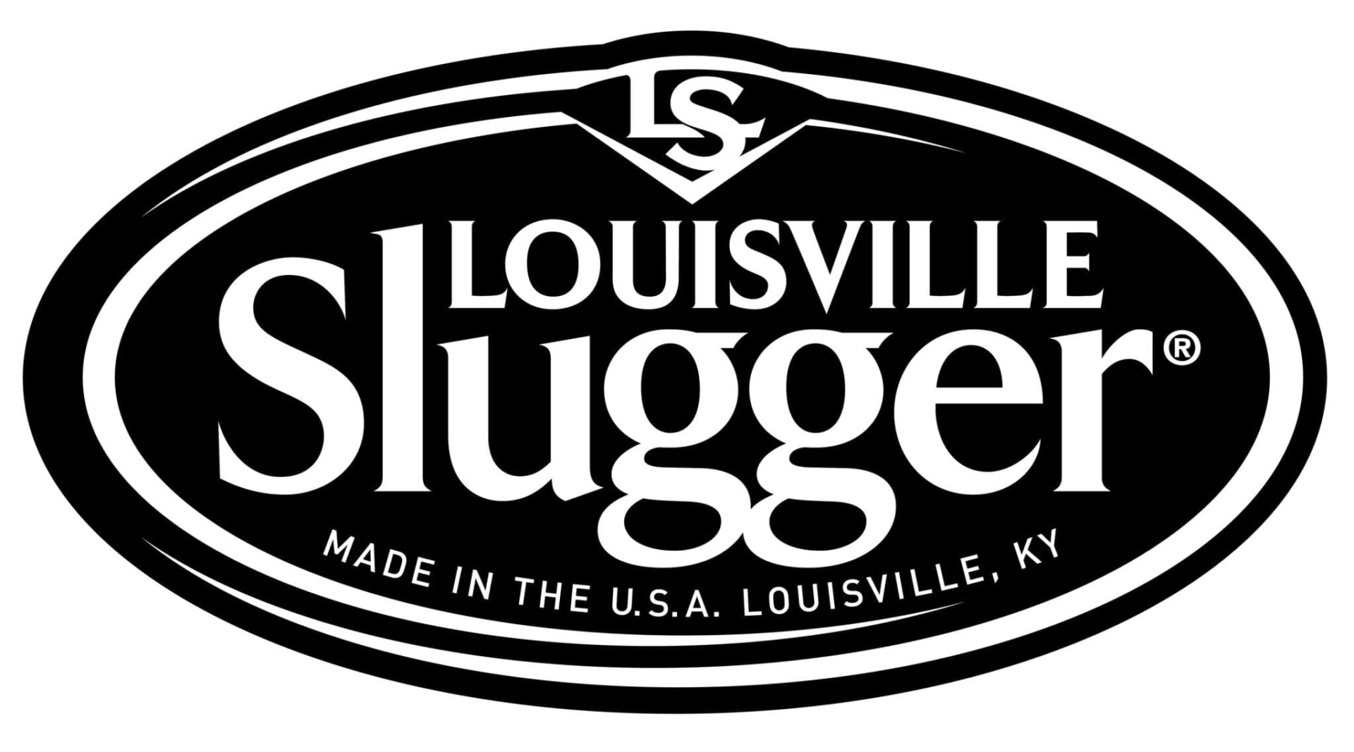 A black and white logo for louisville slugger.