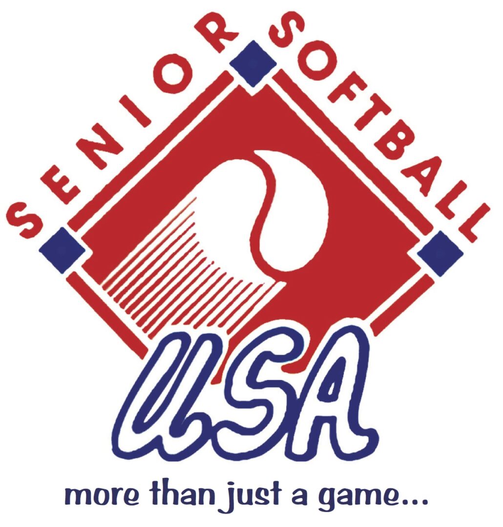 Senior Softball USA Logo in Red, White and Blue