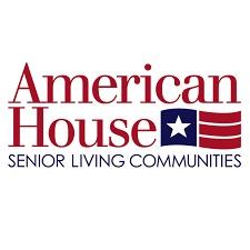 A logo of american house senior living communities.