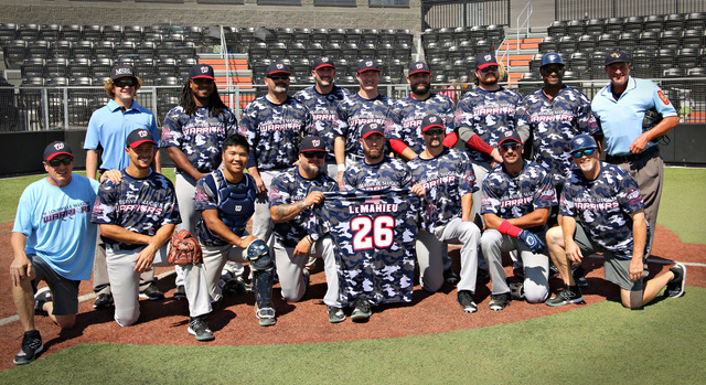 Group Photo of Baseball Players Showing a Jersey