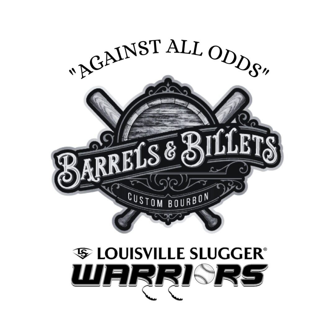 A logo for louisville slugger and barrels & billets.